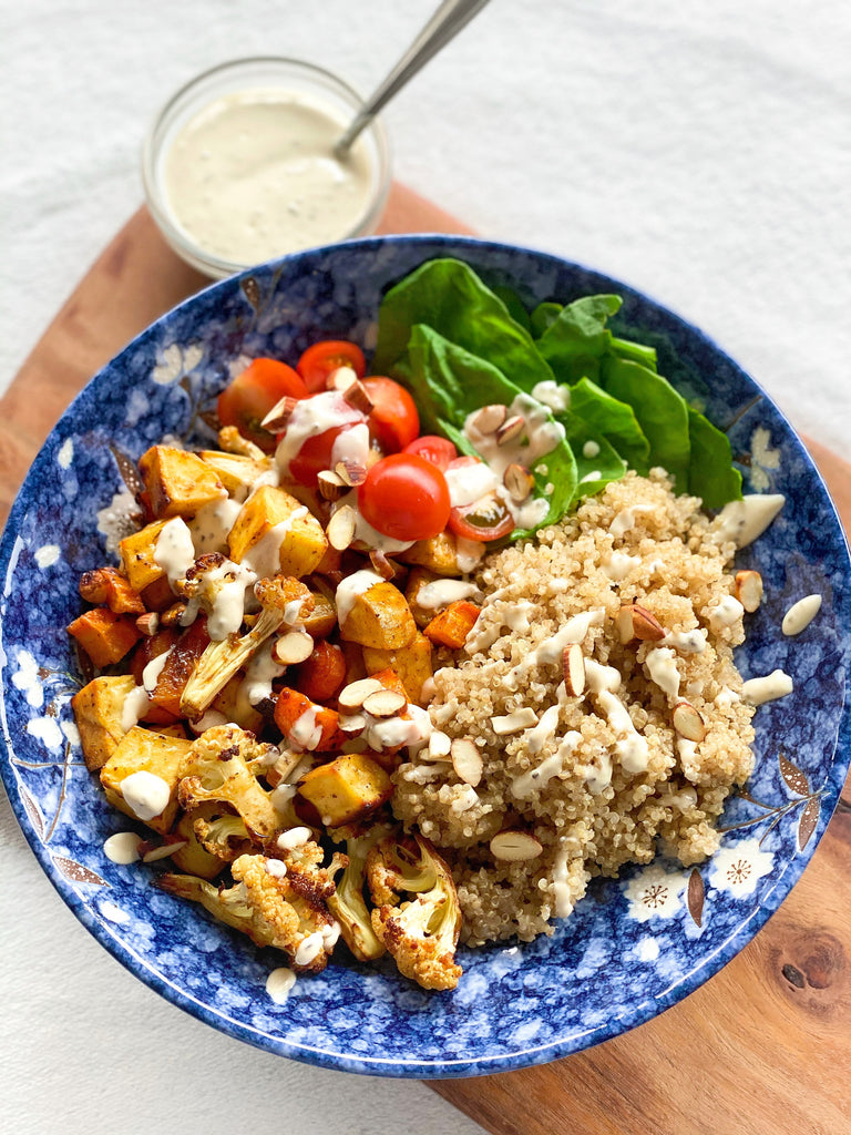 Hearty and Healthy! - Quinoa Bowl with a Chia Tahini Dressing